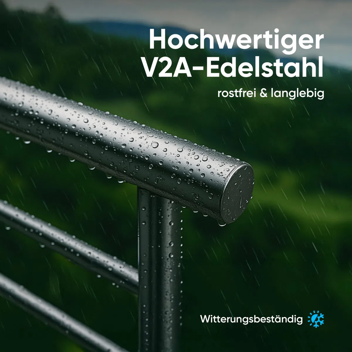 Edelstahlrohr V2A bis 6m am Stück - robustes Rundrohr Ø 42,4 für Handläufe, Geländer, Treppen für Innen- sowie Außenbereich, Heimwerken, Metallbau