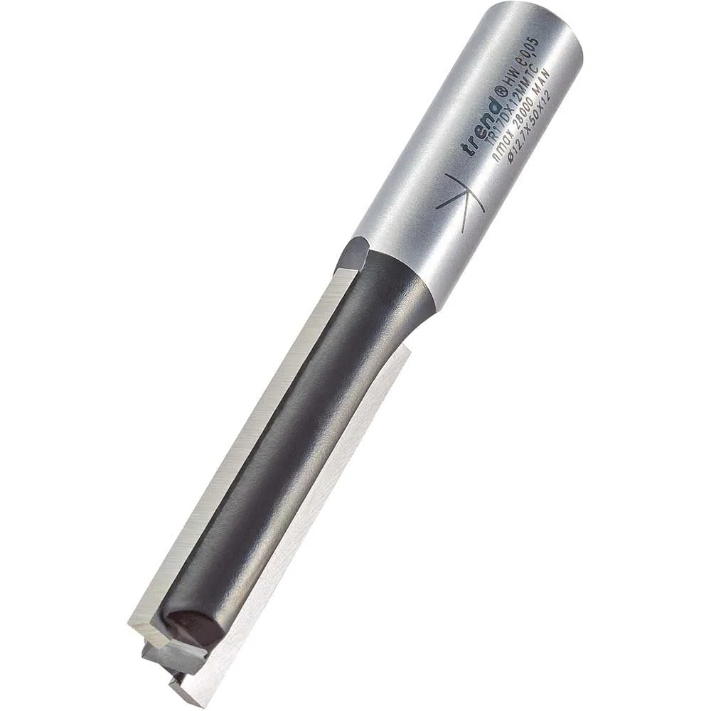 TREND Trade Zweischneidiger Fräser, 12 mm Schaft, 12.7 mm Schnittdurchmesser, 50 mm Schnittlänge, Hartmetallbestückt, TR17DX12MMTC
