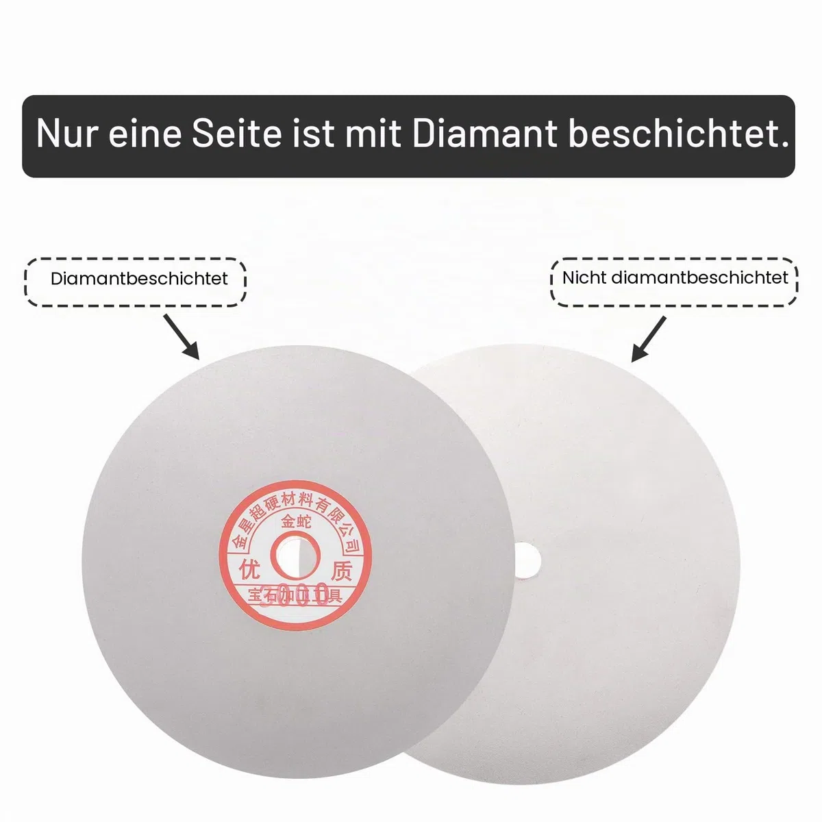 uxcell Diamant-Schleifscheiben-Set, 150 mm, Körnung 80/400/600/800/1500/3000, 1,27 cm Dorn Loch, flache Rundscheibe, Polierscheiben für Edelstein, Fliesen, Glas, Stein, Metall, 6 Stück