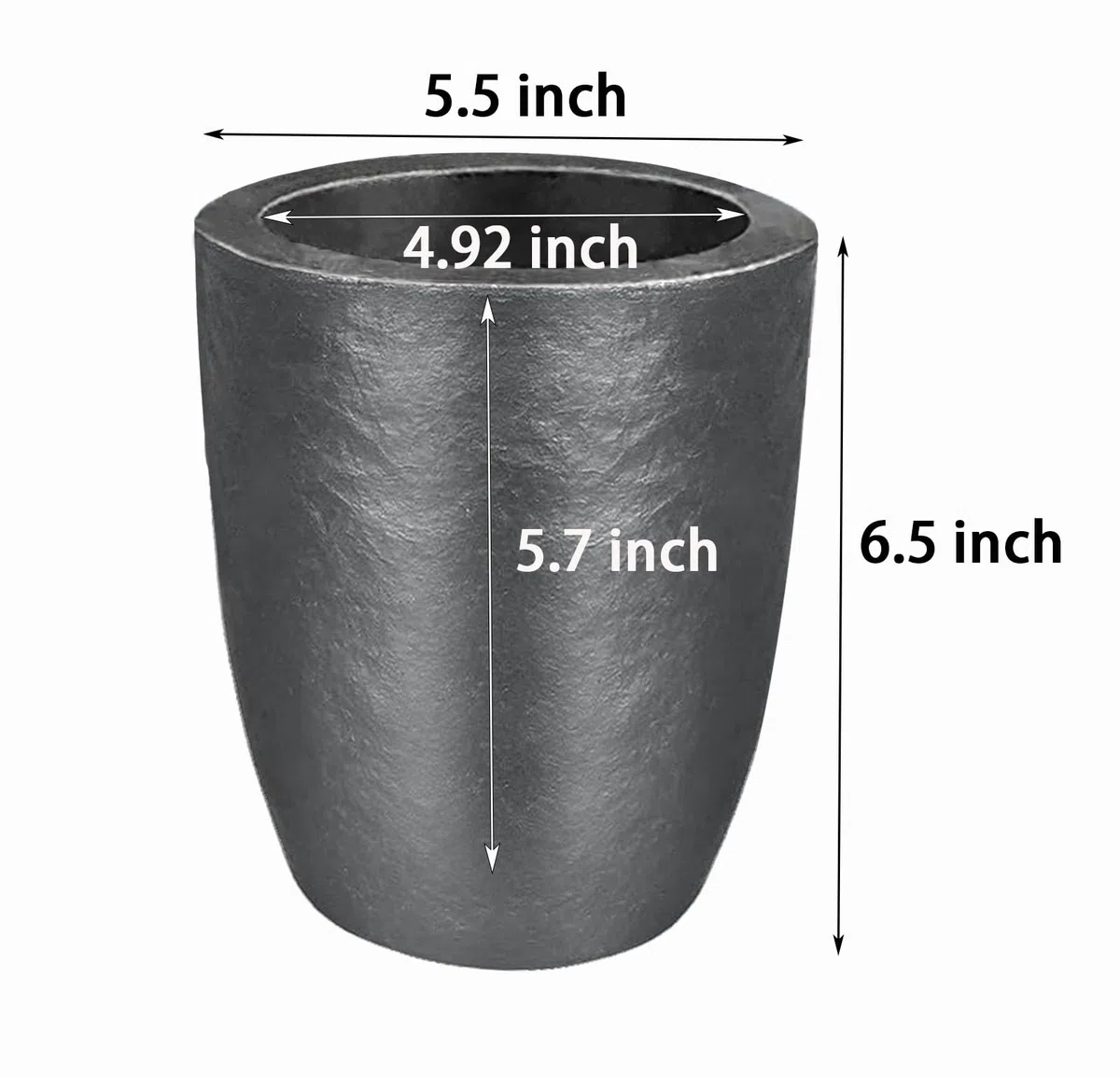12 kg Graphittiegel, Gießerei, Ton, Tiegel zum Schmelzen von Metall, Schmelzen, Gießen, Verfeinern von Gold, Silber, Kupfer, Messing, Aluminium