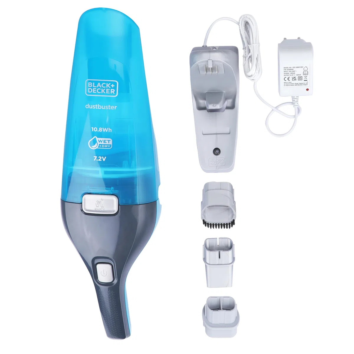 Black+Decker WDC215WA WDC215WA-QW, Tischstaubsauger, Blau, Titan