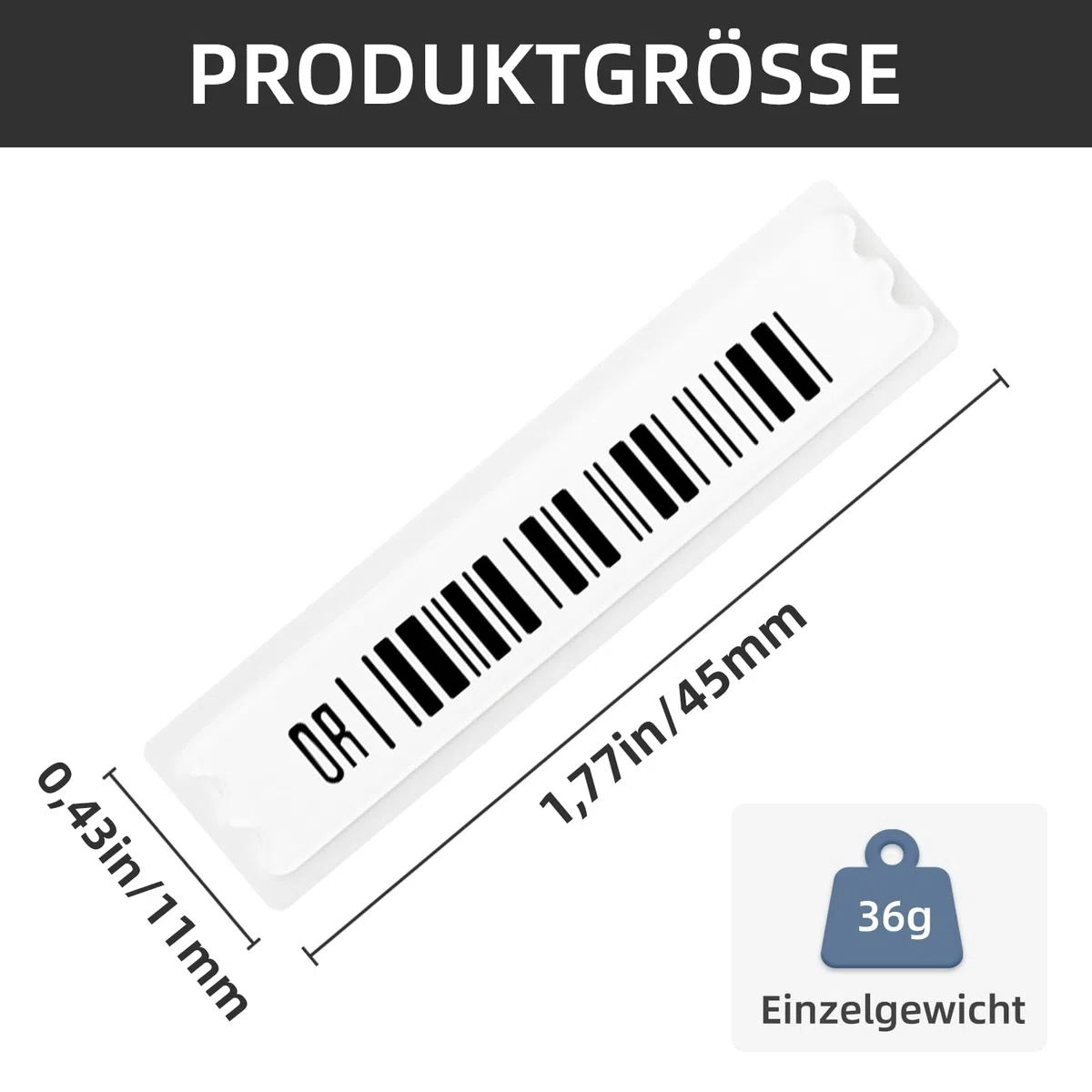 Sicherheitsetiketten für den Einzelhandel, AM 58kHz DR Anti-Diebstahl-Etikett für EAS-Systeme, Einweg-Etikett für Einzelhandelsgeschäfte, Minimärkte und Supermärkte (1000)