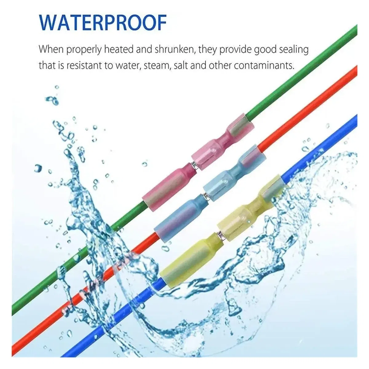 100/200PCS Heat Shrink Tube Bag Printing Heat Shrinkable Terminal Combination Heat Shrink Tubing Kit(200 PCS)