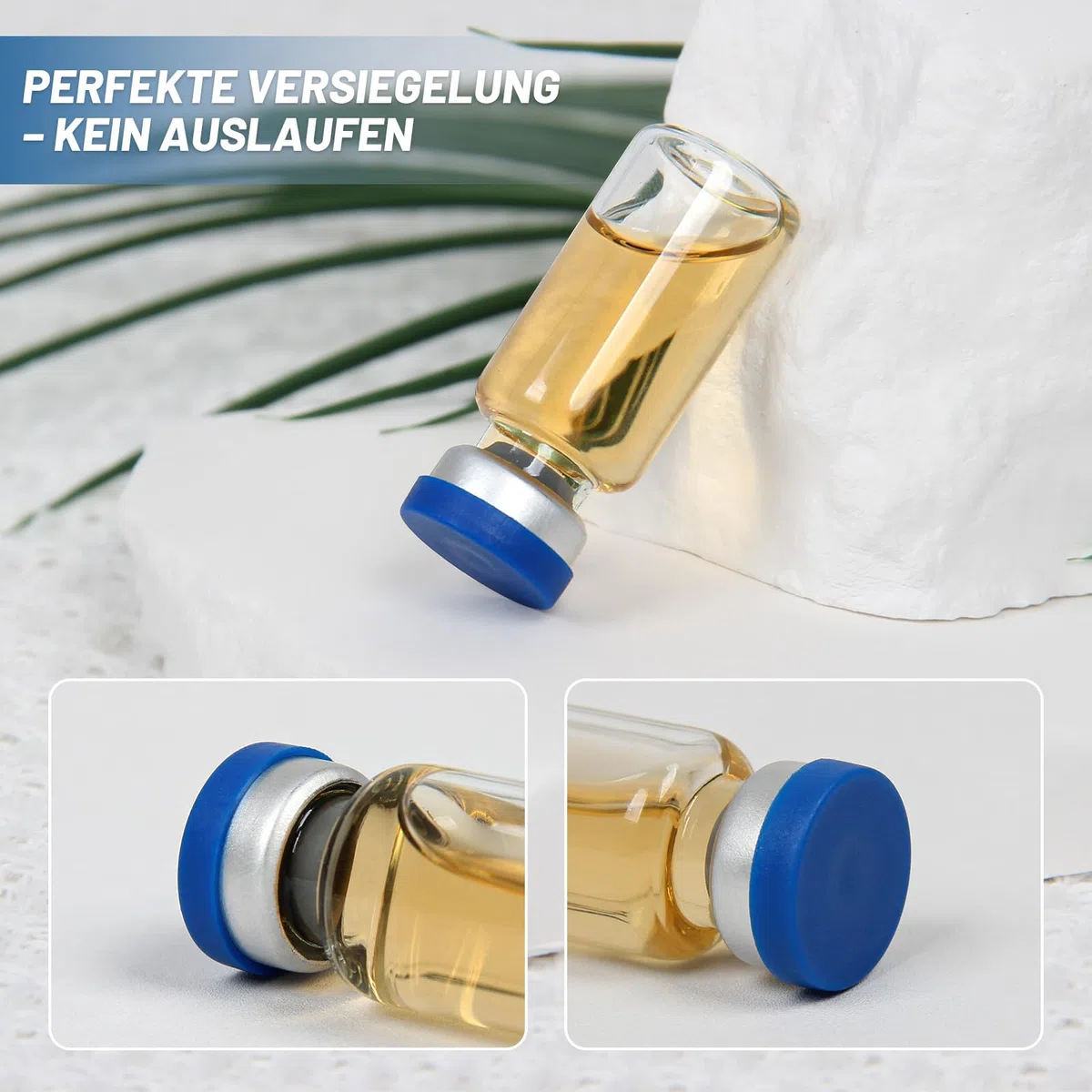 20mm Crimper für Flip off Fläschchen + 100 Stücke 10ml labor Glasfläschchen + 100 Gummistopfen + 100 Kunststoff-Aluminium-Kappen